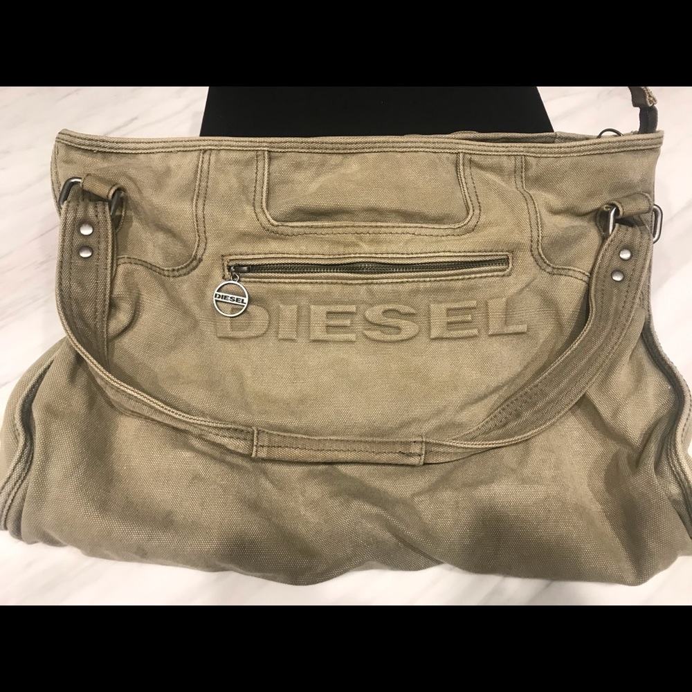 Diesel Olive Green Canvas Bag
